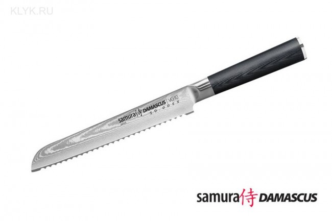 Нож кухонный Samura DAMASCUS SD-0055 для хлеба (нержавеющий дамаск 67 слоев)